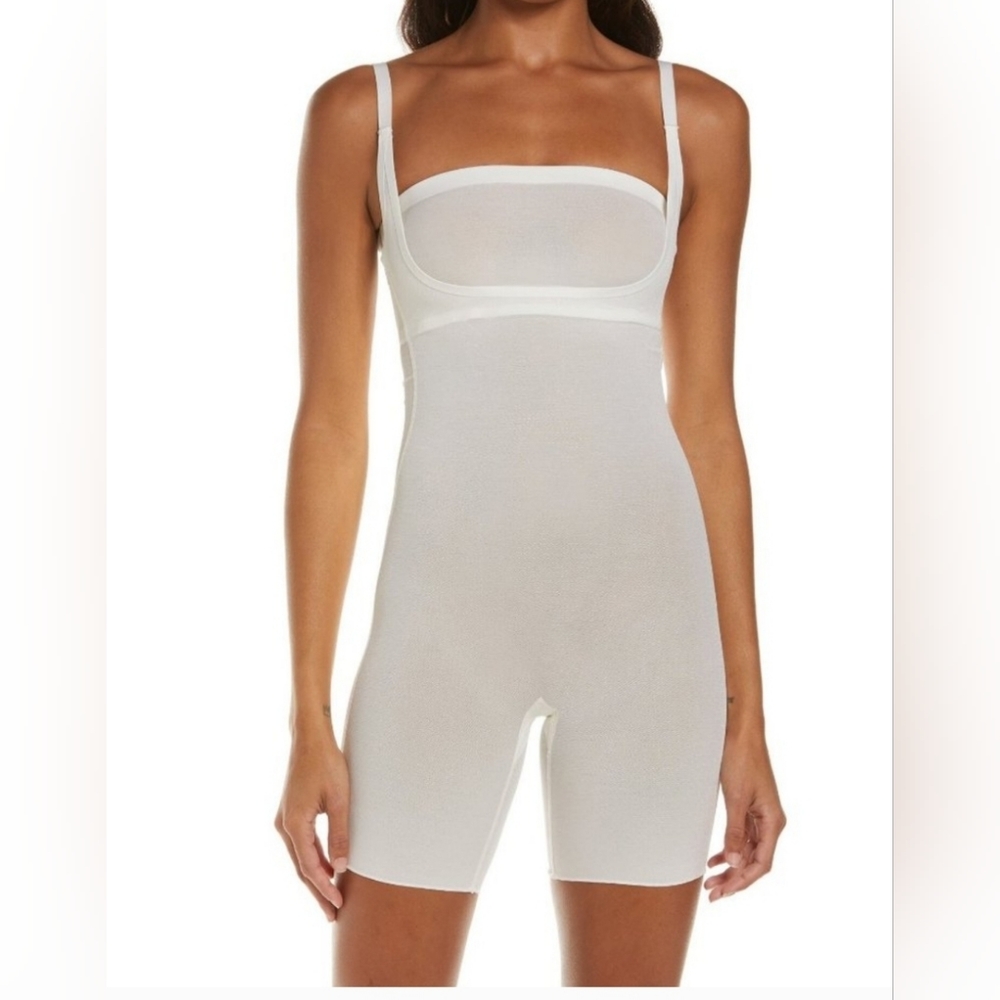 NWOT SKIMS SHEER SCULPT OPEN BUST BODYSUIT/ MARBLE/3X, 4X/ NWT